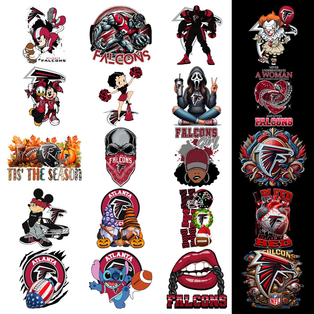 48 Atlanta Falcons PNG Football Designs Bundle: V2