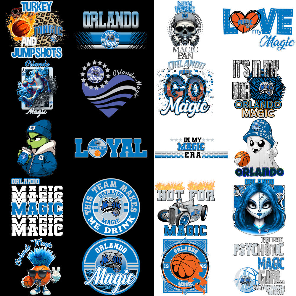 Orlando Magic Basketball PNG Bundle: 47 Designs for Teams & Fans