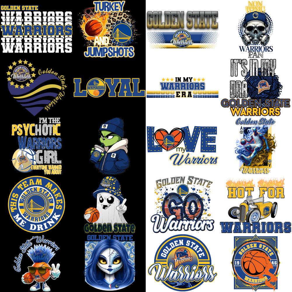56 Golden State Warriors PNG Designs: Basketball Bundle for Teams & Fans