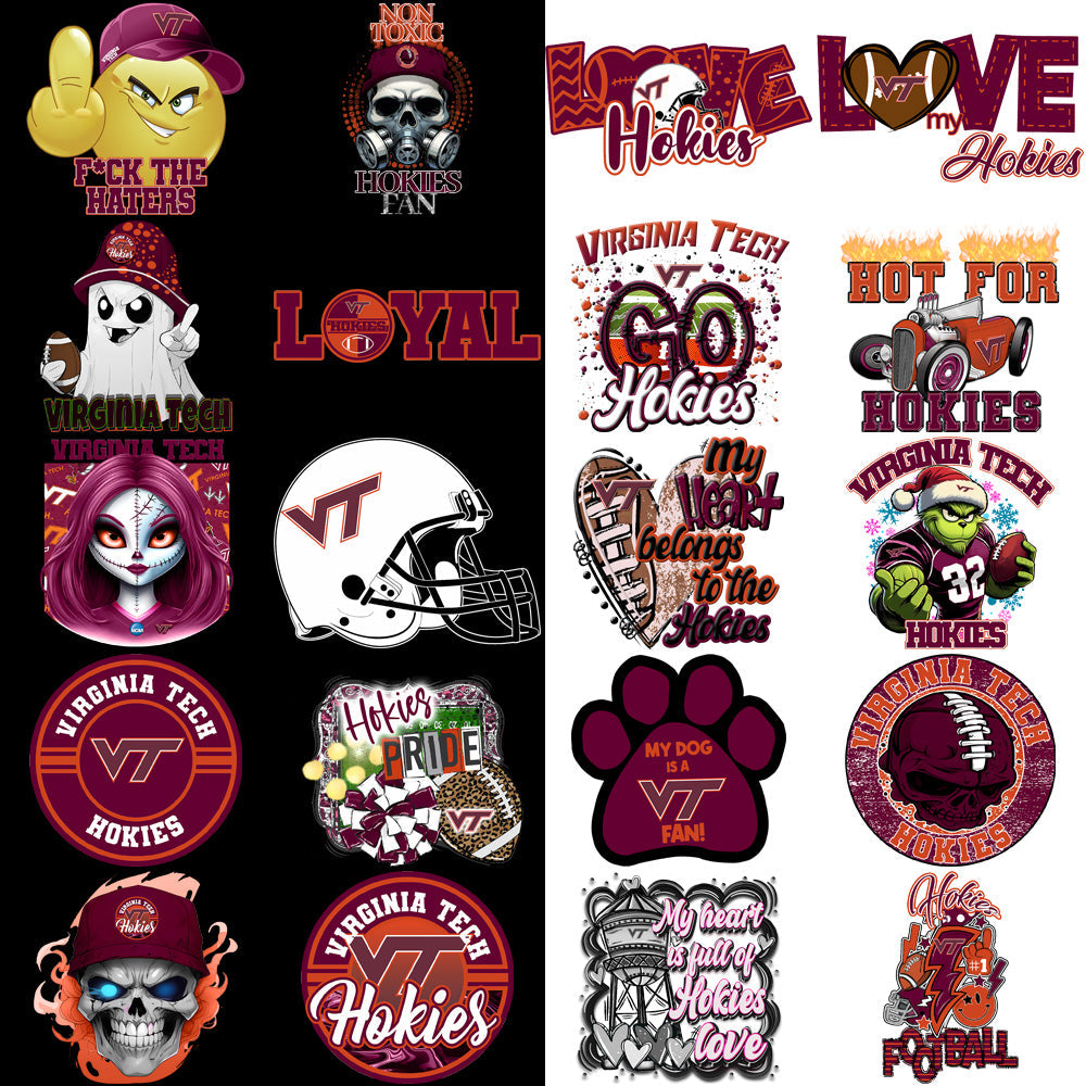 Virginia Tech Hokies PNG Designs Bundle: 37 High-Quality Graphics