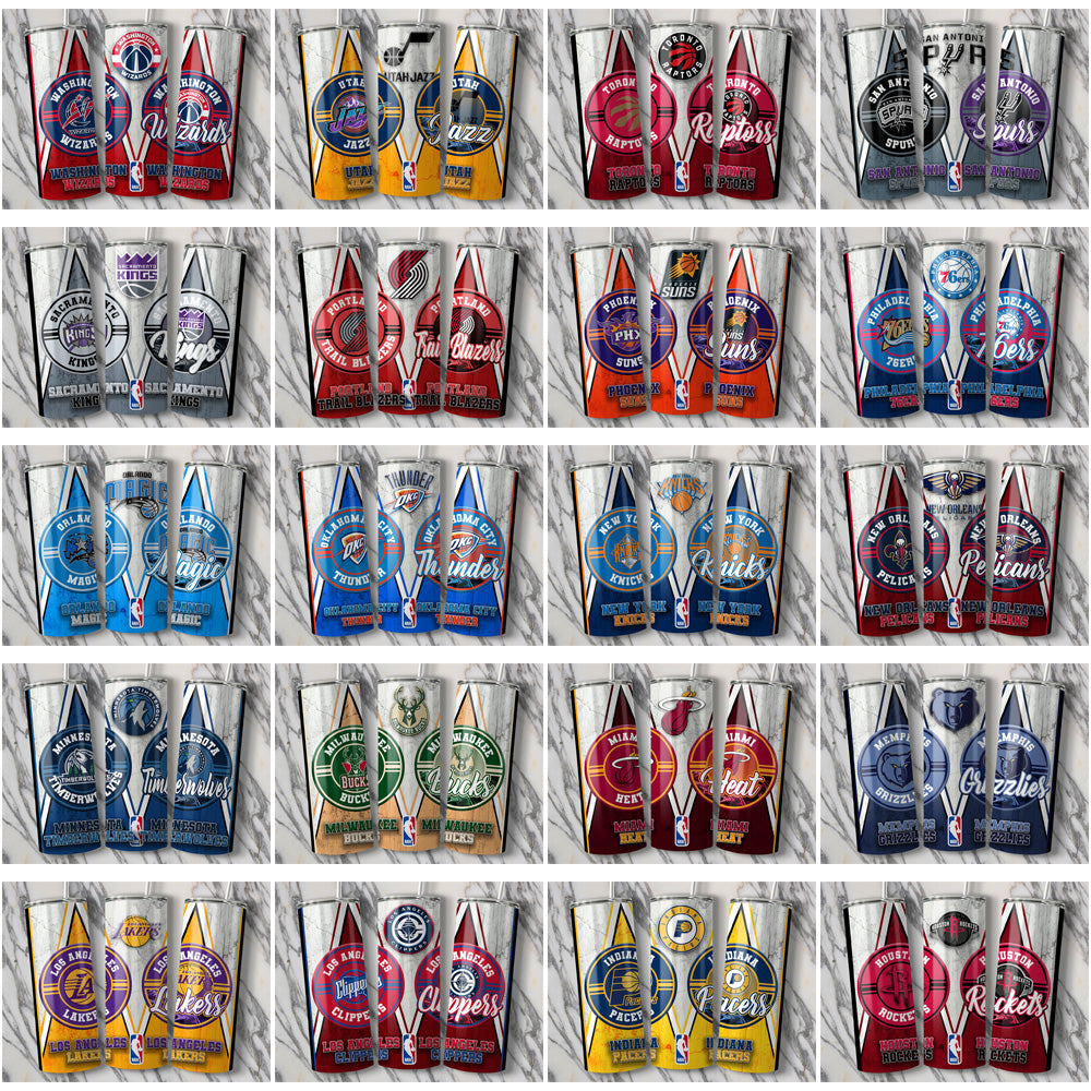 30 Basketball Team Tumbler Wraps JPG Bundle - Instant Download

