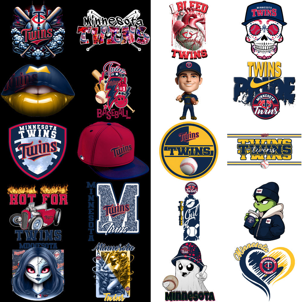 65 Minnesota Twins PNG Baseball Designs Bundle: SVG, Clipart & More!