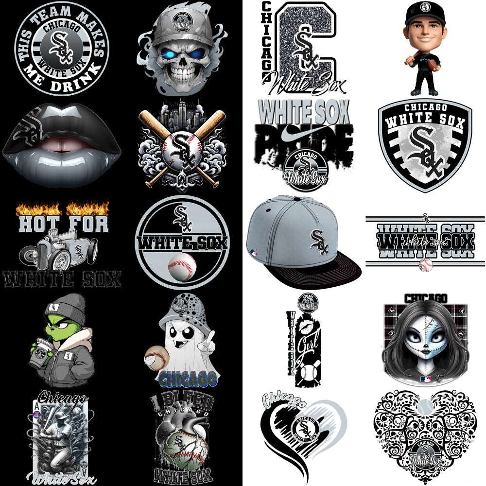 Chicago White Sox PNG Bundle: 66 Baseball Designs