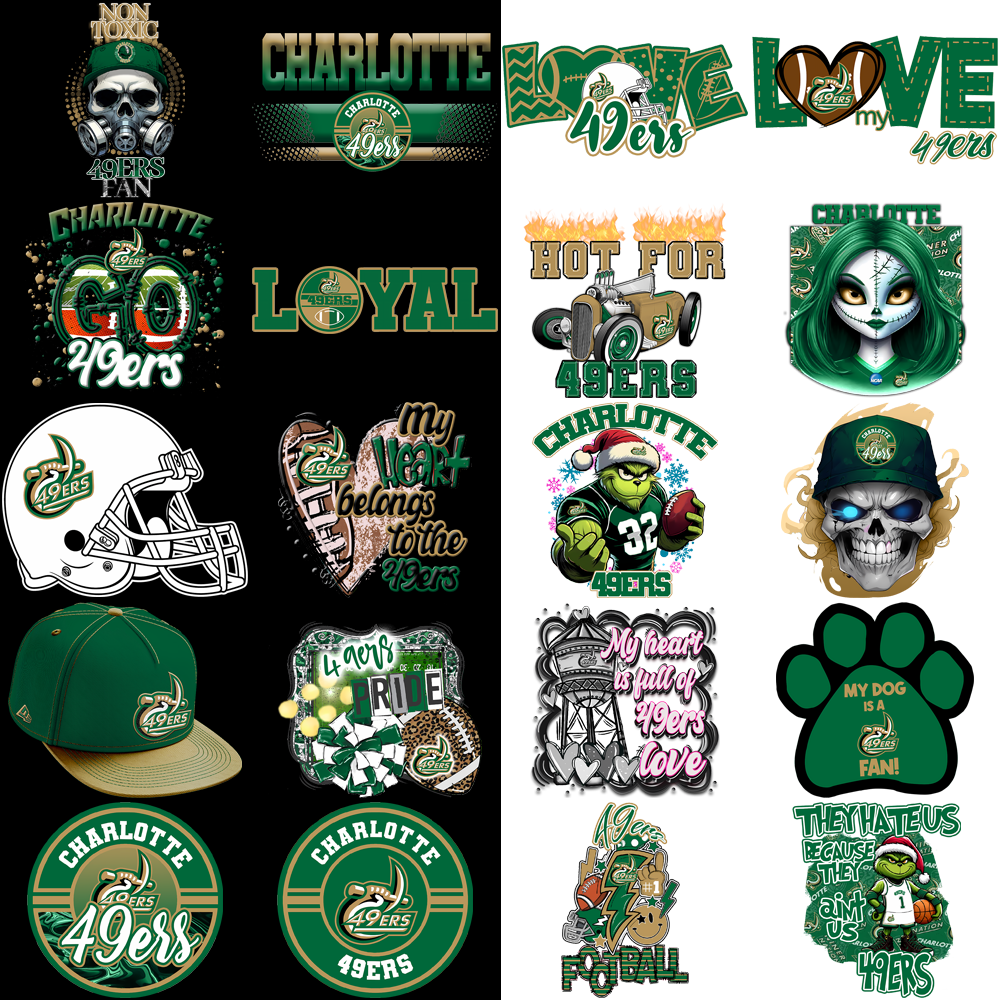 Charlotte 49ers PNG Designs Bundle: 35 High-Quality Graphics