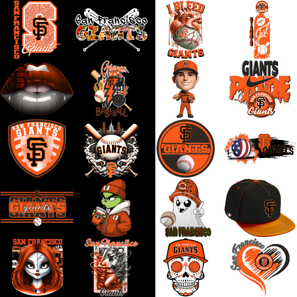 San Francisco Giants Baseball PNG Bundle: 66 Designs