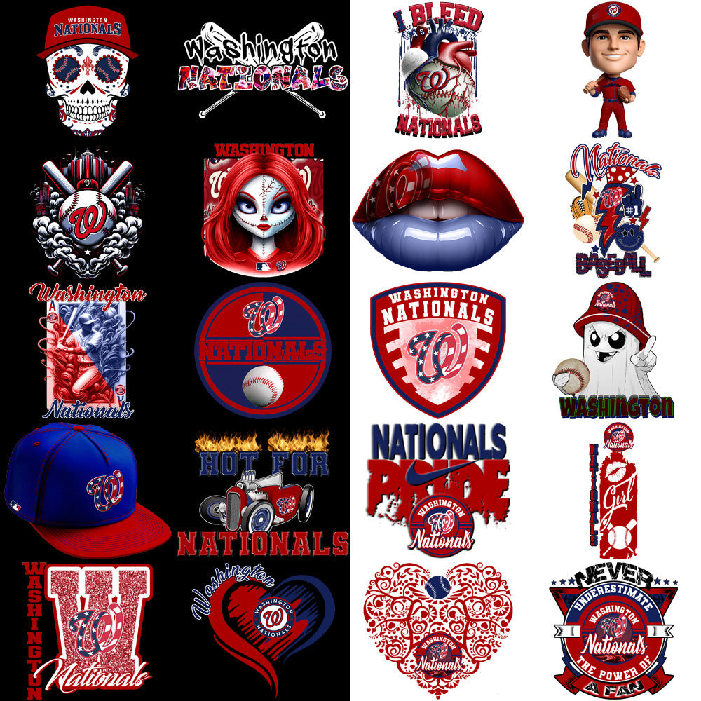 Washington Nationals Baseball PNG Bundle: 65 Designs for Your Projects