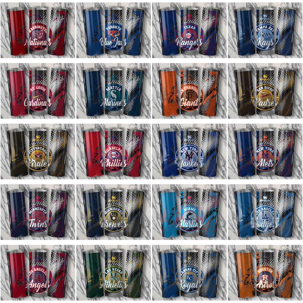 30 MLB Team Stanley Cup Tumbler Wraps - JPG Bundle Download
