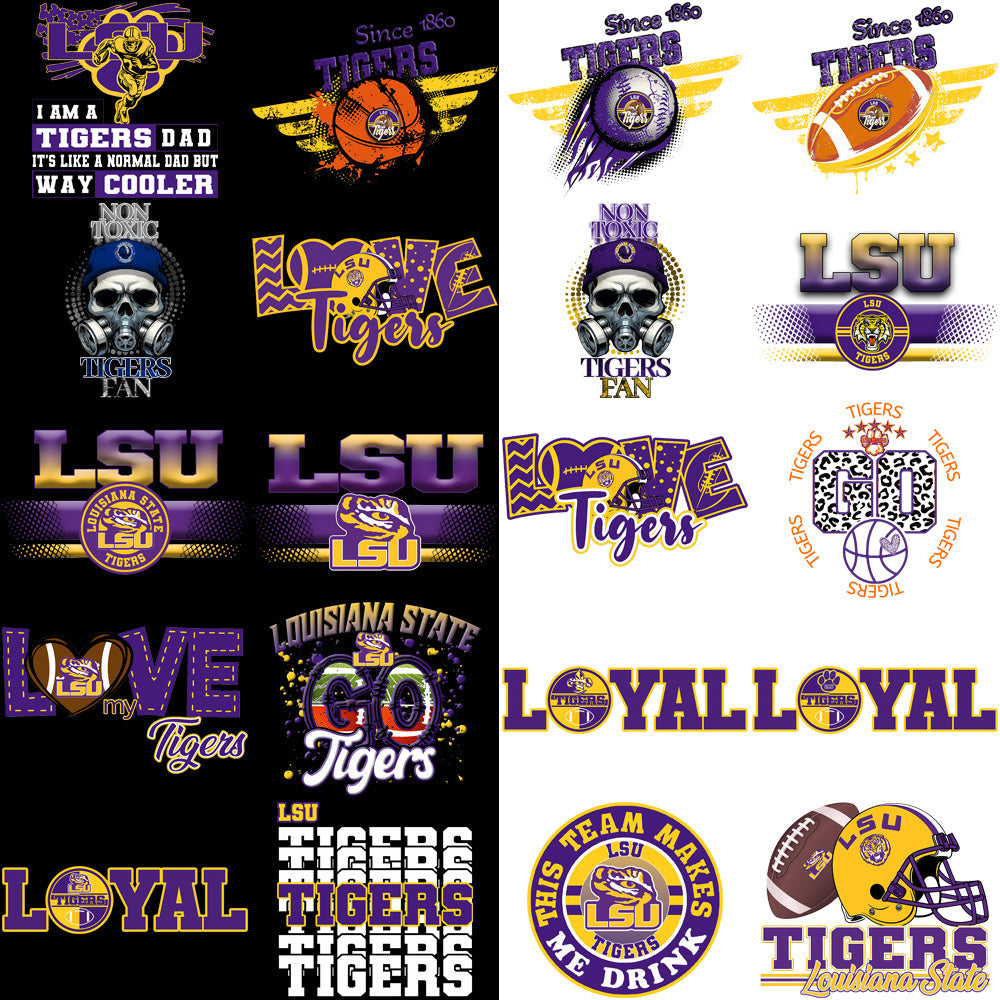 LSU Tigers PNG Designs Bundle: 114 High-Quality Graphics