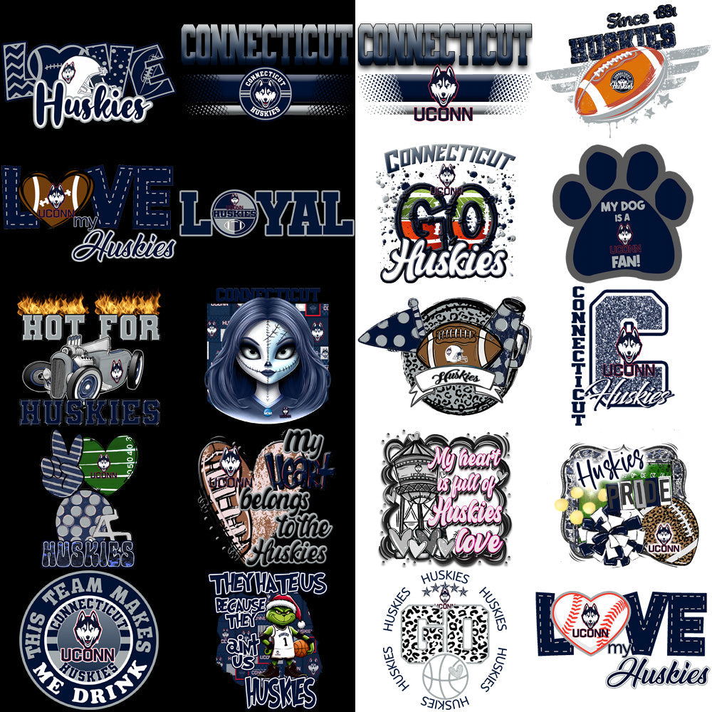 UConn Huskies PNG Bundle: 45 High-Quality Designs