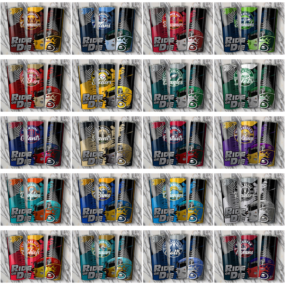 32 NFL Team Tumbler Wraps: Ride or Die Bundle (JPG)
