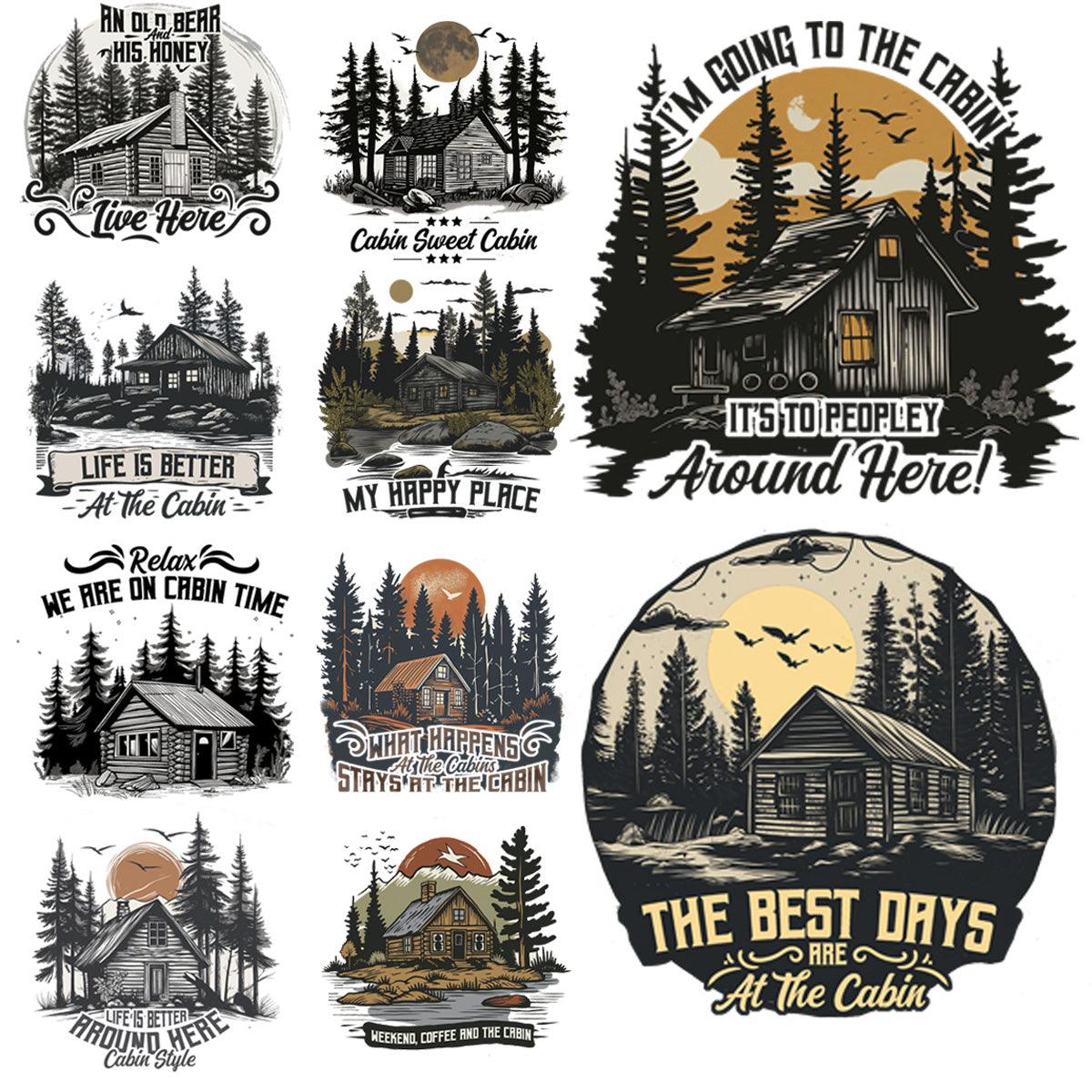 9 Stunning Cabin Life PNG Designs: Perfect for Woodsy Projects