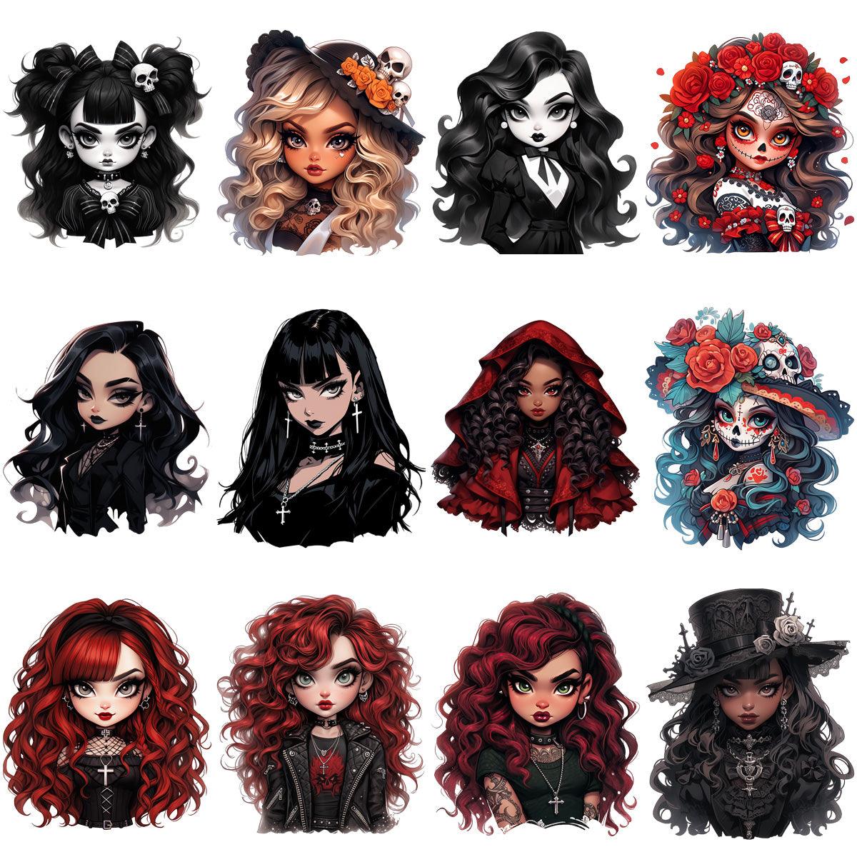 42 Spooky Halloween Girls PNG Bundle: Costumes, Graphics & More!