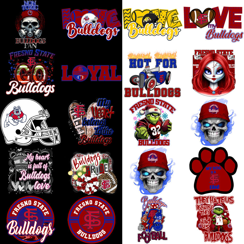 Fresno State Bulldogs PNG Bundle: 30+ Designs for Your Projects