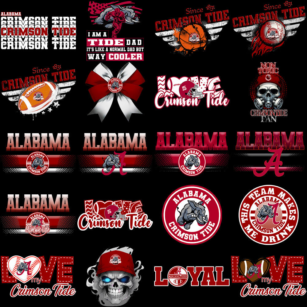 73+ Alabama Crimson Tide PNG Designs: High-Quality Bundle for Crafts & More