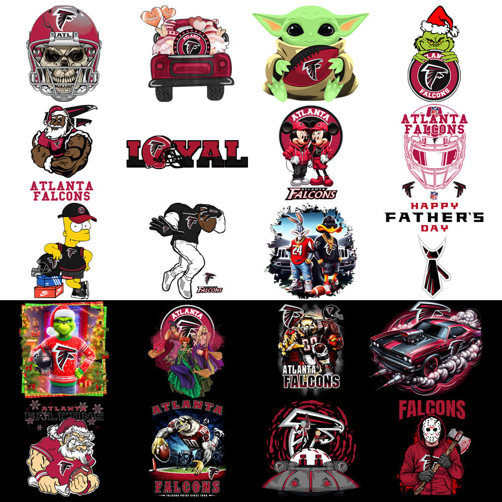 Atlanta Falcons Football Graphics Bundle: 48 PNG Designs