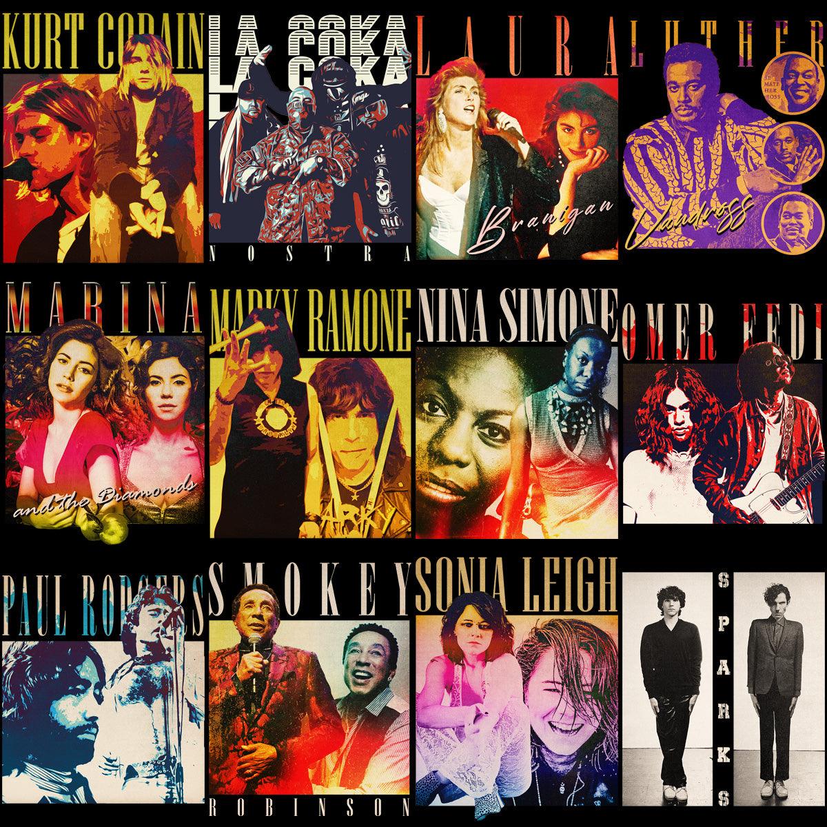 35 Popular Music Star Homage PNG Designs: Downloadable Bundle