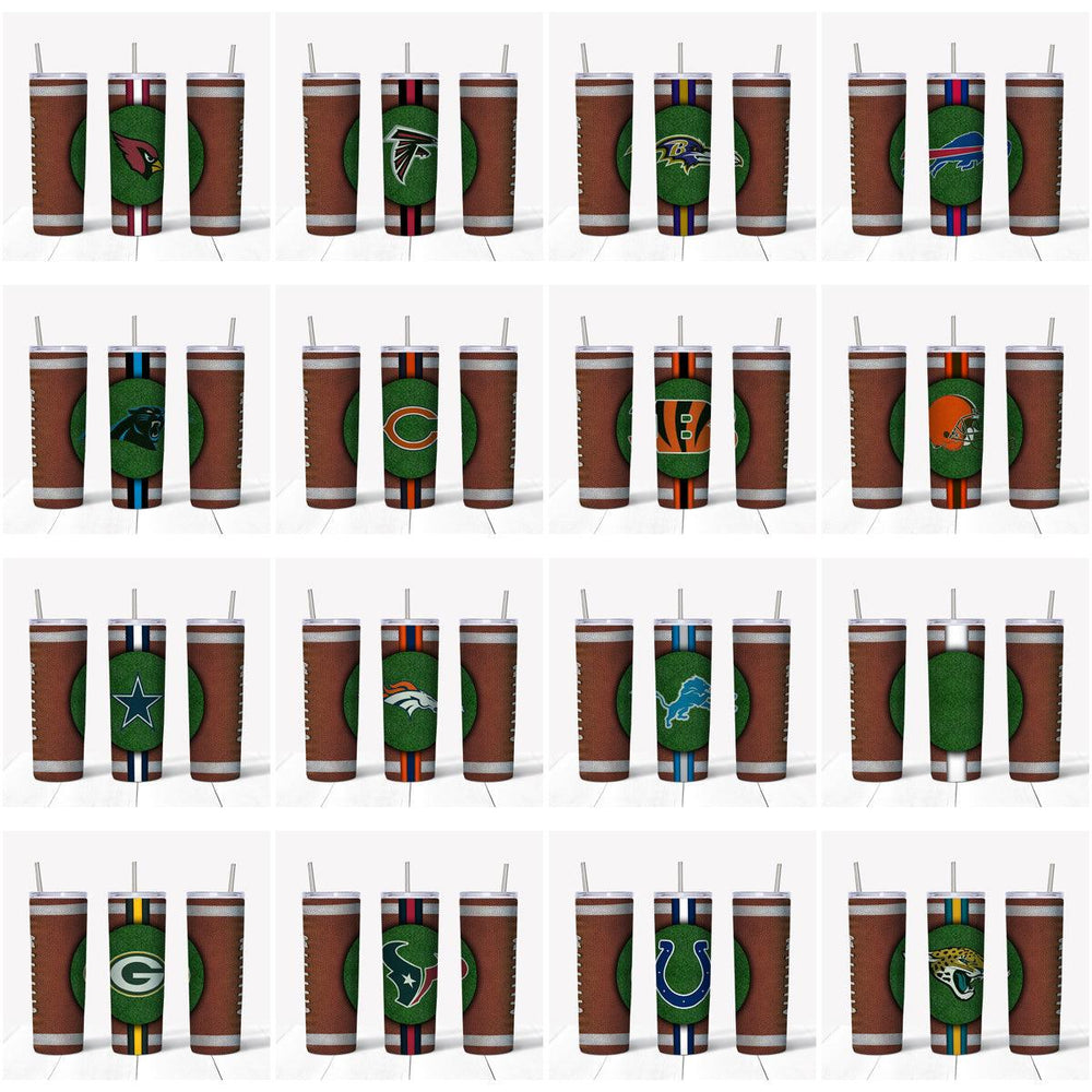 33 Premium Football Tumbler Wrap Designs: JPG Bundle for Sublimation
