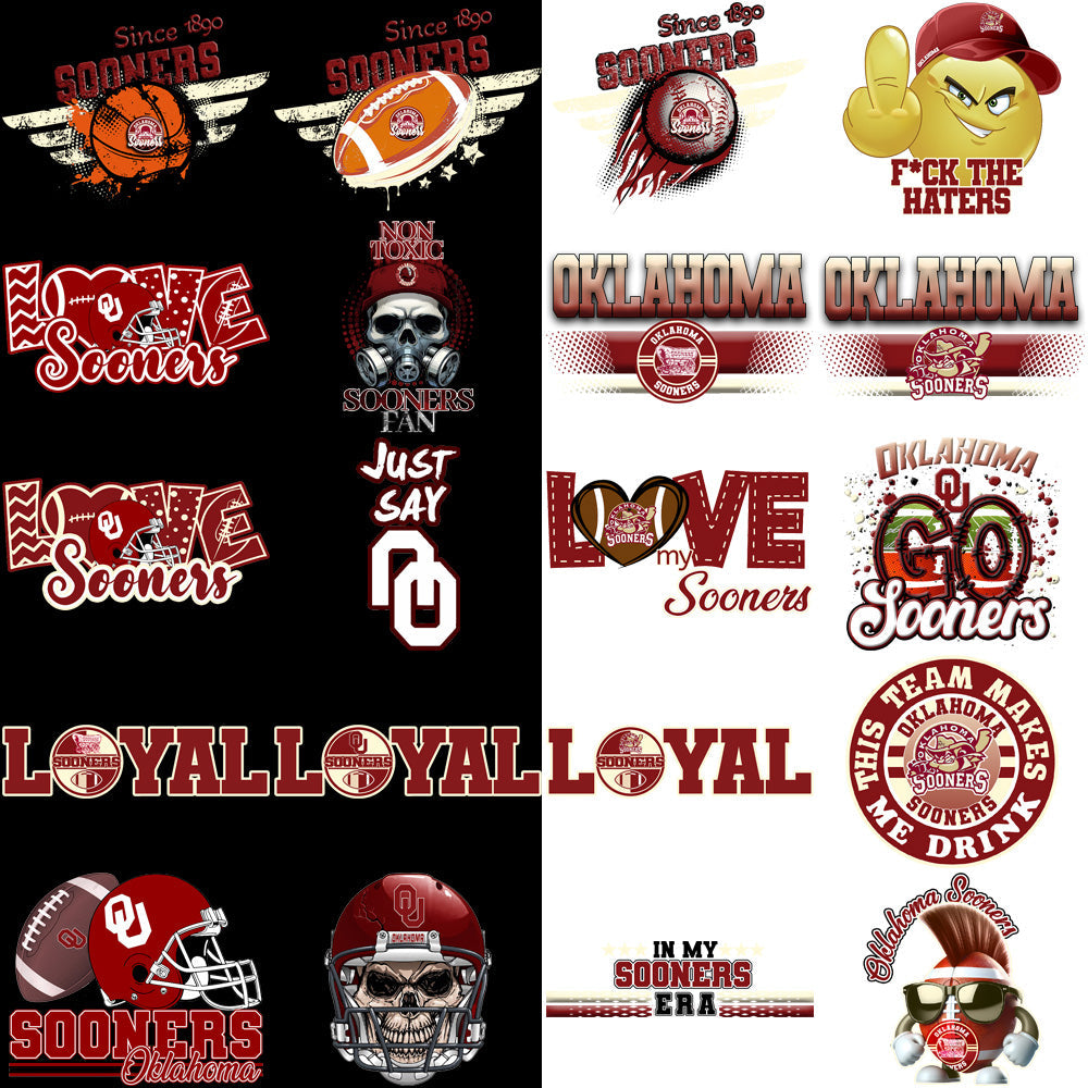 90 Oklahoma Sooners PNG Designs Bundle: High-Quality Images for Your Projects