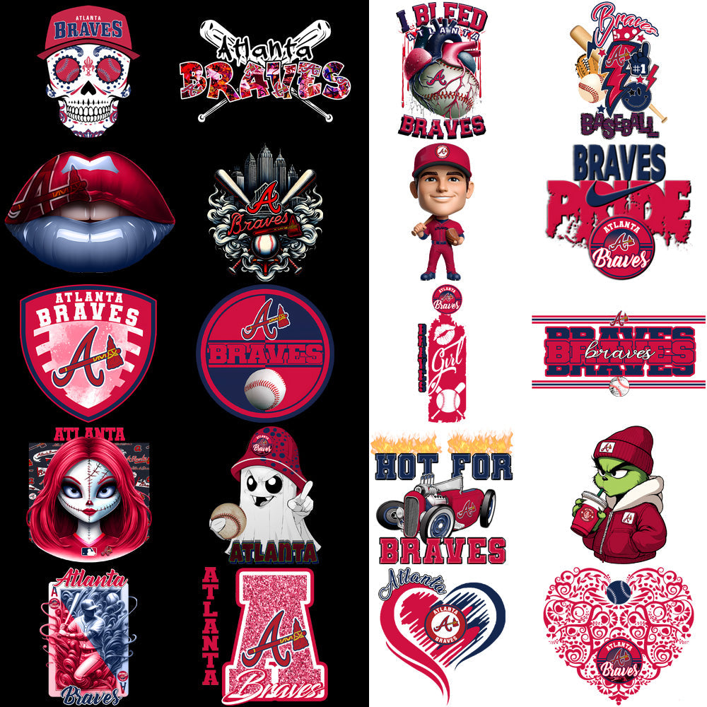 Atlanta Braves Baseball PNG Bundle: 66 Designs for Your Projects