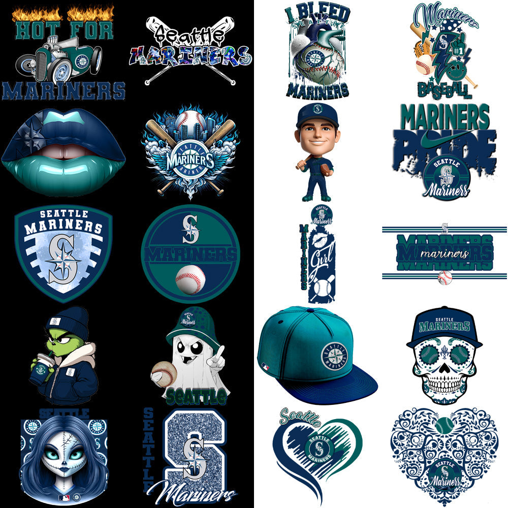 Seattle Mariners PNG Bundle: 62 Baseball Designs for Your Projects