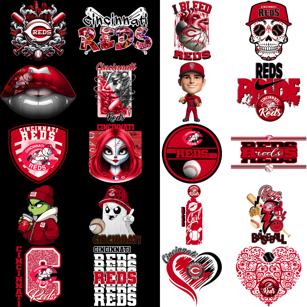 Cincinnati Reds Baseball PNG Bundle: 60+ Designs for Your Projects