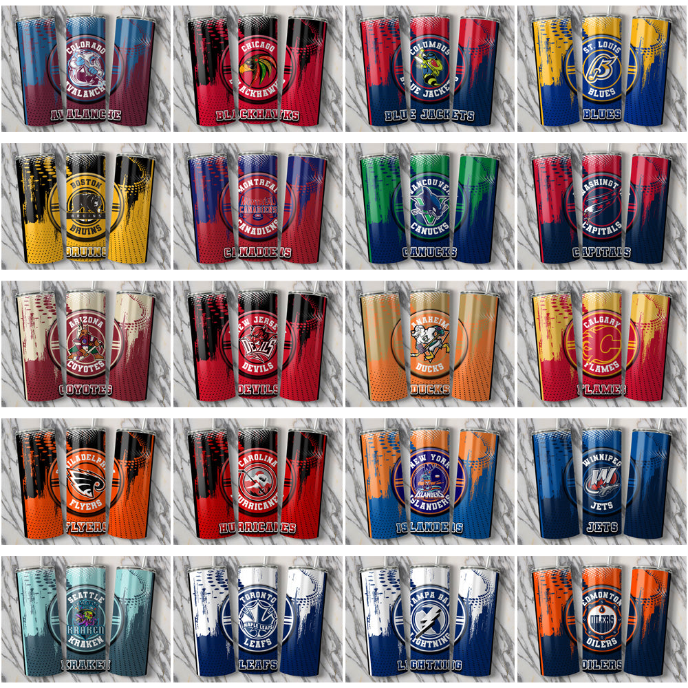32 NHL Team Logos: Instant Download Tumbler Wraps Bundle
