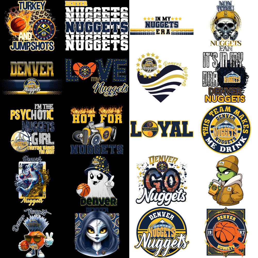 Denver Nuggets PNG Bundle: 56 Basketball Designs for Your Projects