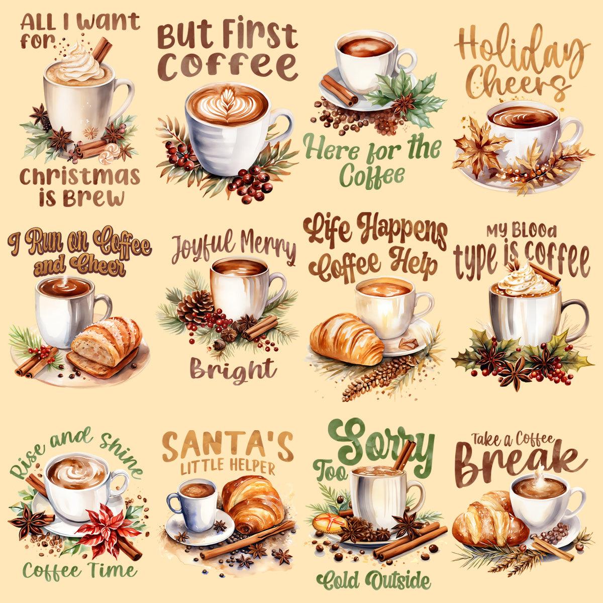 11 Festive Christmas Coffee Latte PNG Designs for Your Holiday Branding