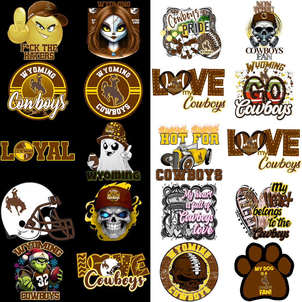 Wyoming Cowboys PNG Designs Bundle: 39 High-Quality Graphics