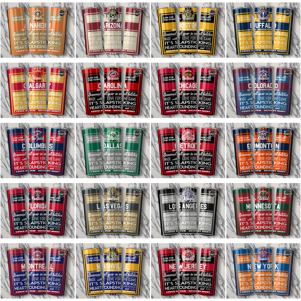 32 Ice Hockey Team Tumbler Wraps: JPG Bundle for Sublimation
