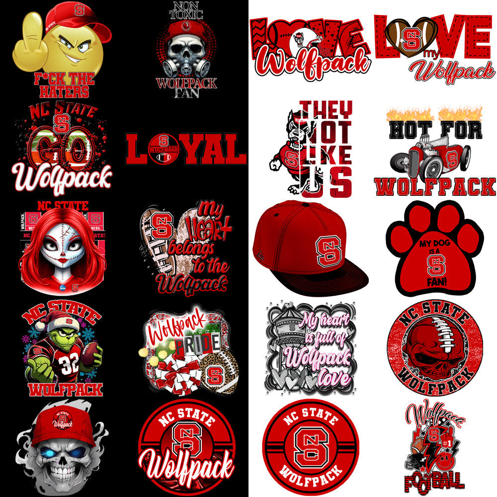 35 High-Quality NC State Wolfpack PNG Designs Bundle