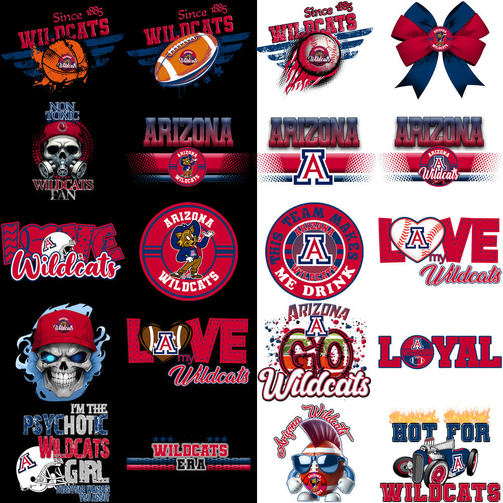 77 Arizona Wildcats PNG Designs: Mascot Bundle for Cricut & Print