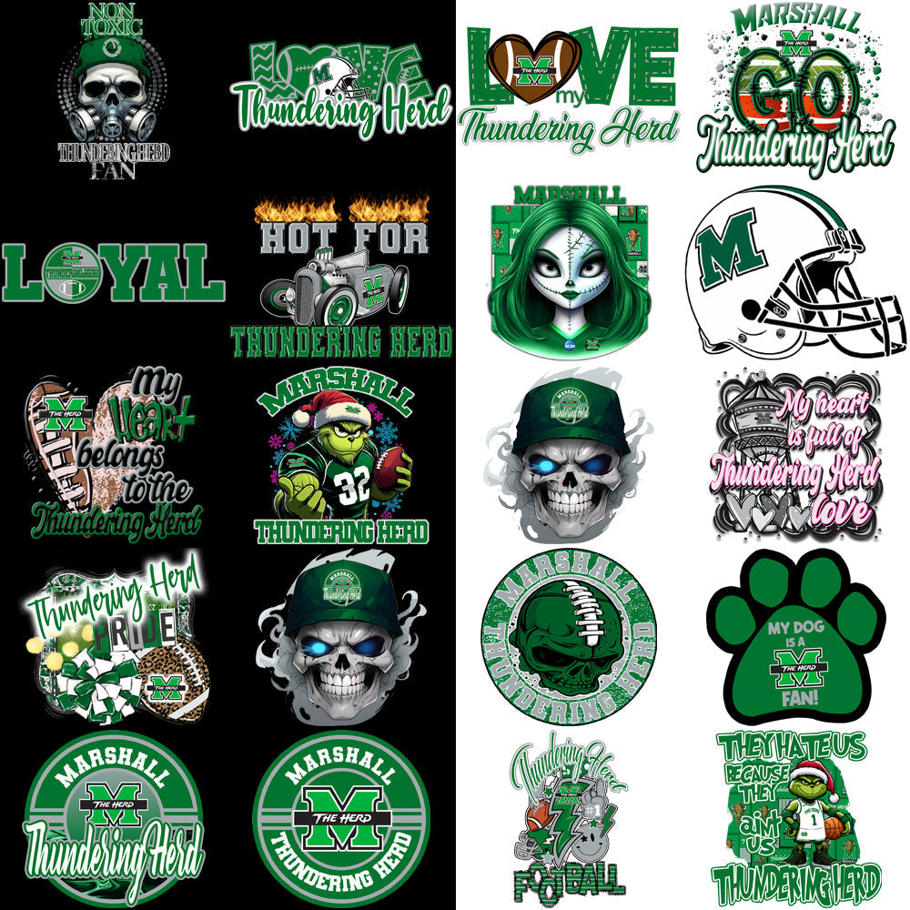 34 High-Quality Marshall Thundering Herd PNG Designs: Logos, Mascots & More