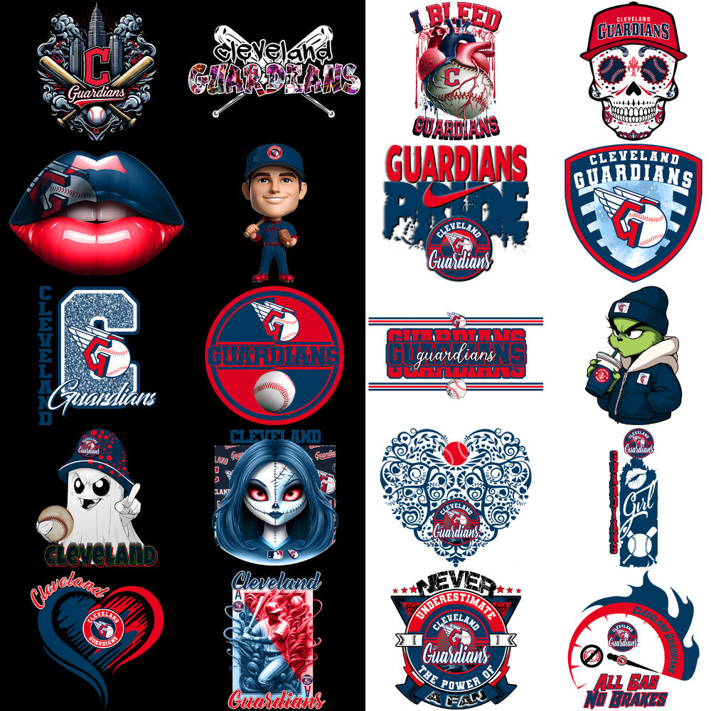 63 Cleveland Guardians PNG Baseball Designs Bundle: Graphics & Logos