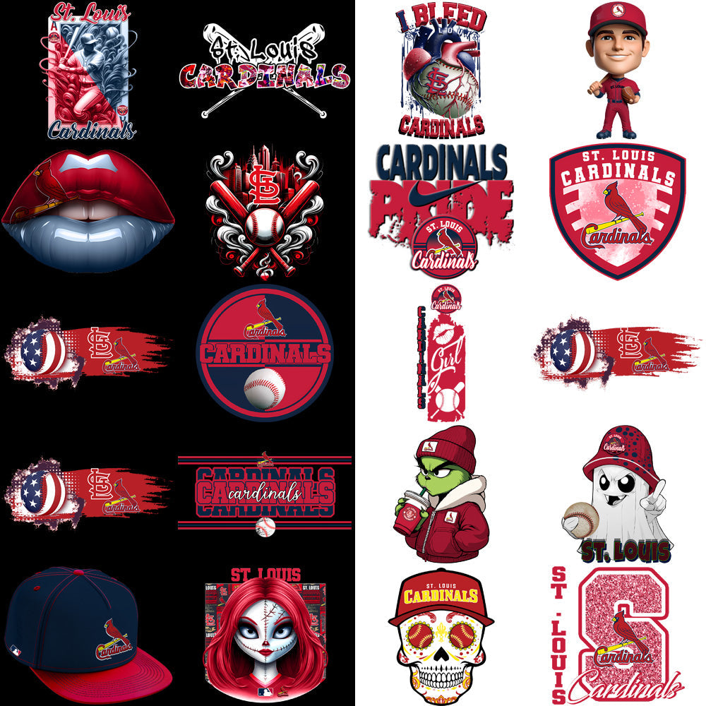 60+ St. Louis Cardinals PNG Baseball Graphics Bundle: Designs & Logos