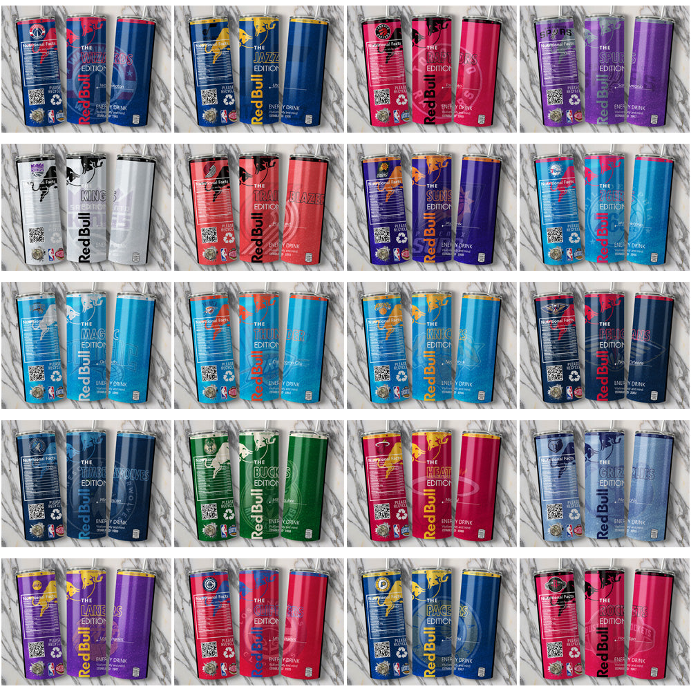 30 Basketball Team & Red Bull Tumbler Wraps JPG Bundle - High-Res Designs
