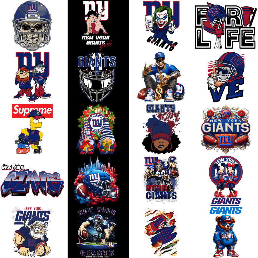 49 New York Giants PNG Football Designs Bundle: V1