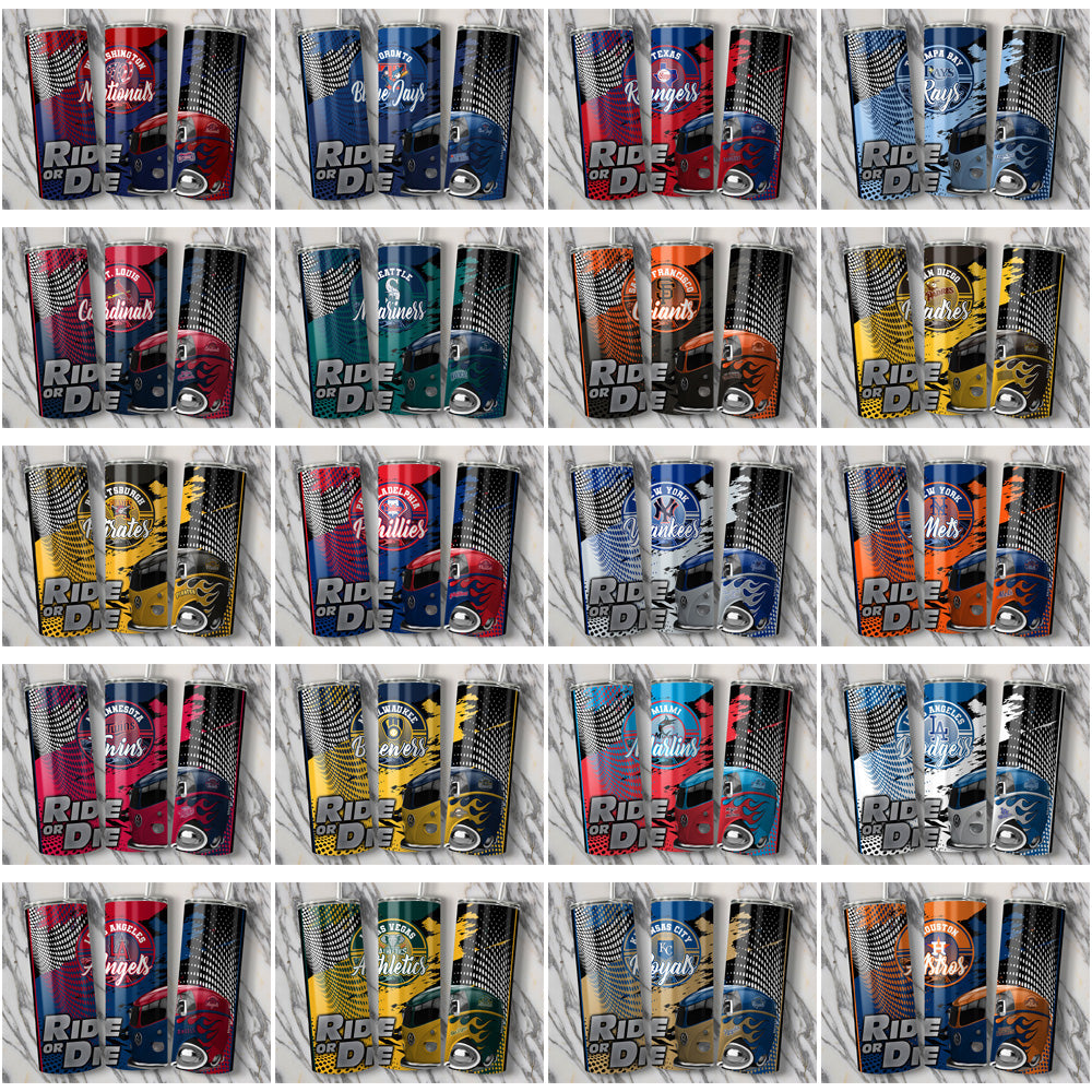 30 MLB Team Tumbler Wraps: Ride or Die Bundle (JPG Download)
