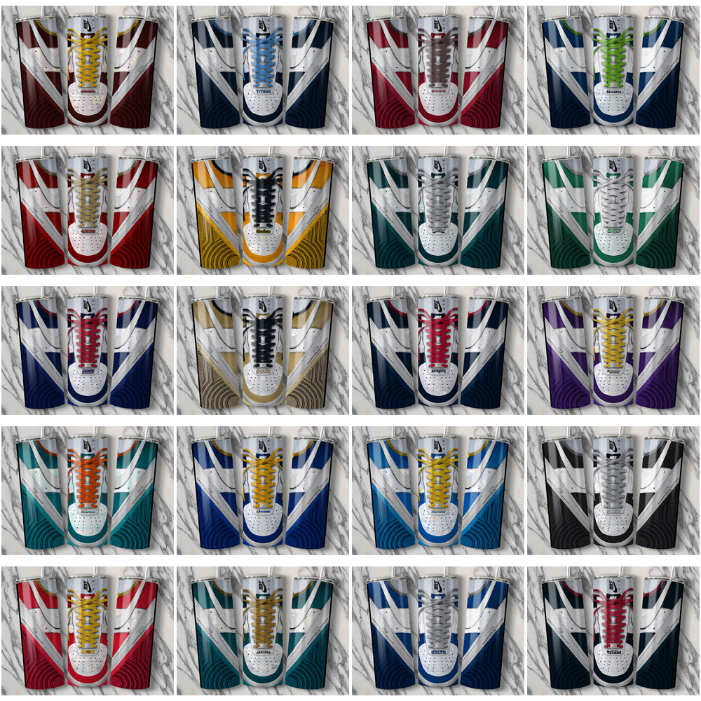 Nike AF1 Laces Tumbler Wrap Bundle: 33 Football Team Designs