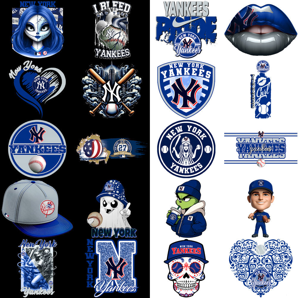 58 High-Quality NY Yankees Baseball PNG Designs Bundle