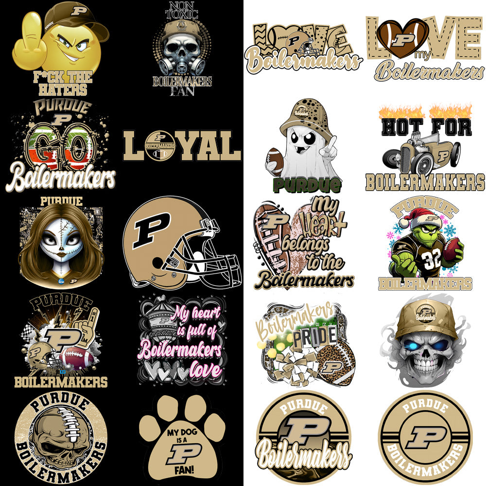 Purdue Boilermakers PNG Designs: 36 High-Quality Graphics Bundle