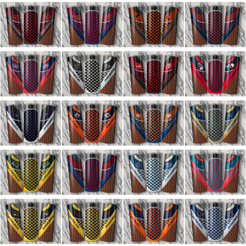30 MLB Team Vans Tumbler Wraps: Instant Download JPG Bundle
