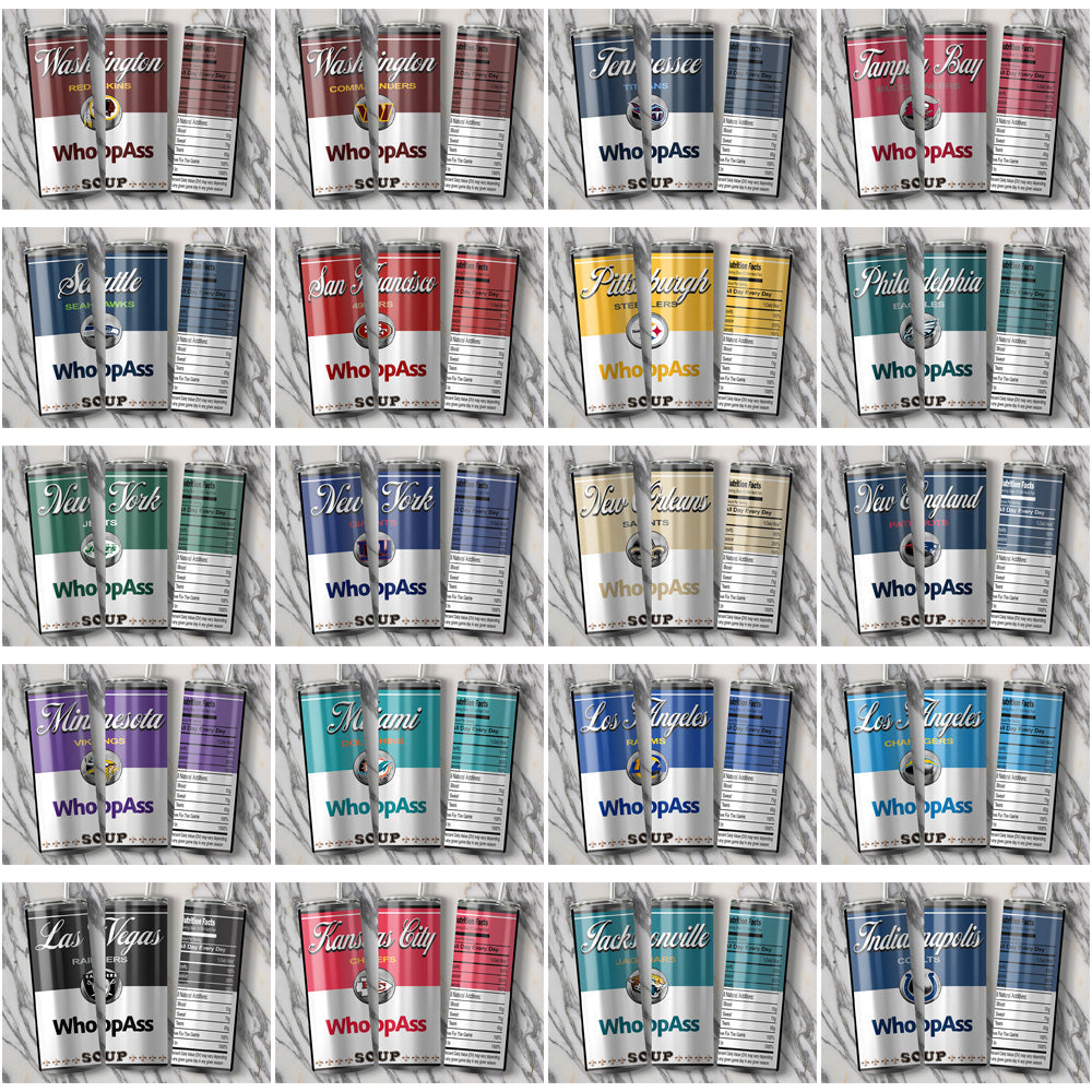 34 NFL Team Tumbler Wraps: JPG Bundle for Instant Download

