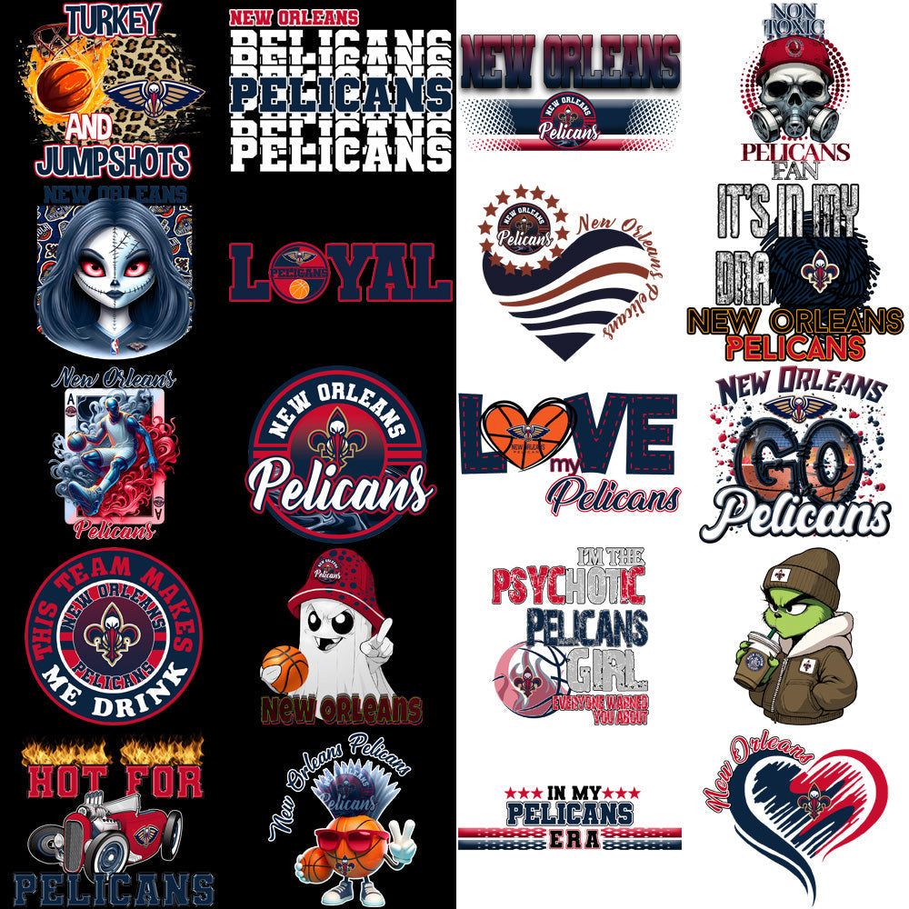 55+ New Orleans Pelicans PNG Basketball Designs Bundle: Graphics & Logos