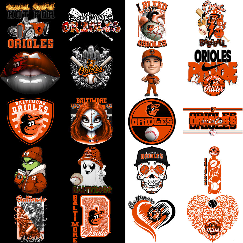 Baltimore Orioles Baseball PNG Bundle: 67 Designs for Your Projects