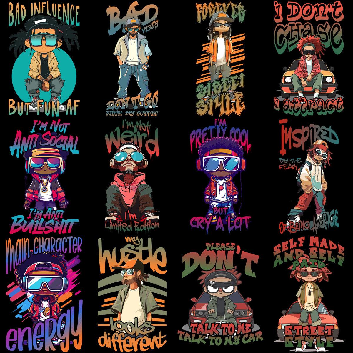 15 Streetwear Boy PNG Designs: Trendy Bundle for Fashion Projects