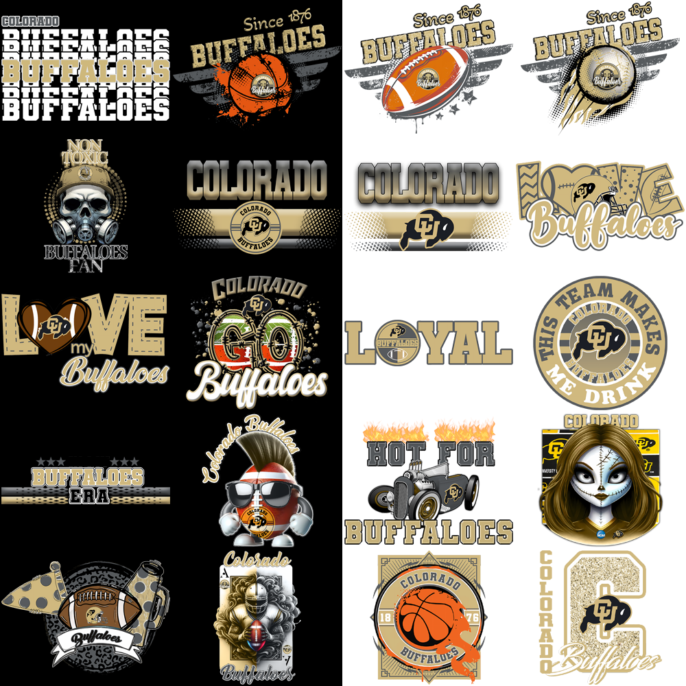 76 Colorado Buffaloes PNG Designs: Downloadable Bundle for Your Projects