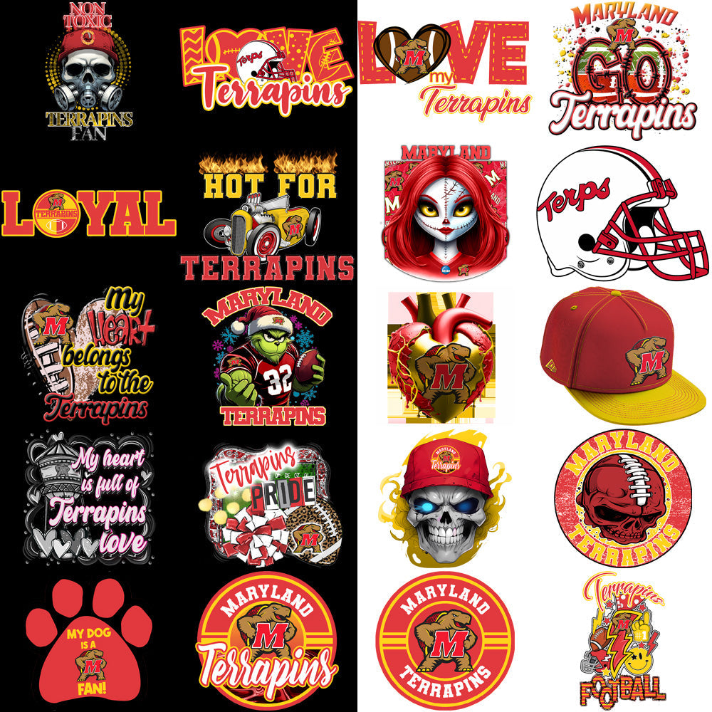 Maryland Terrapins PNG Bundle: 35+ High-Quality Designs