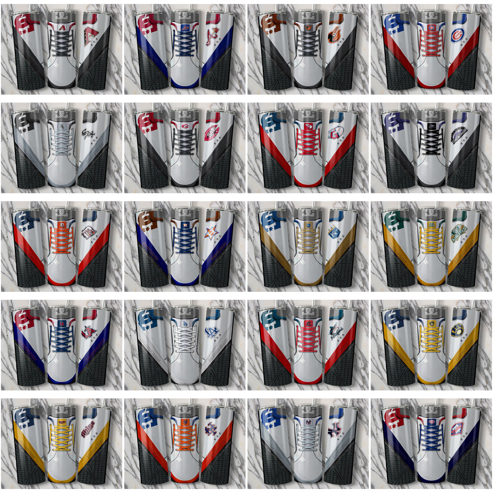 30 MLB Team DC Sneaker Tumbler Wraps JPG Bundle - Instant Download

