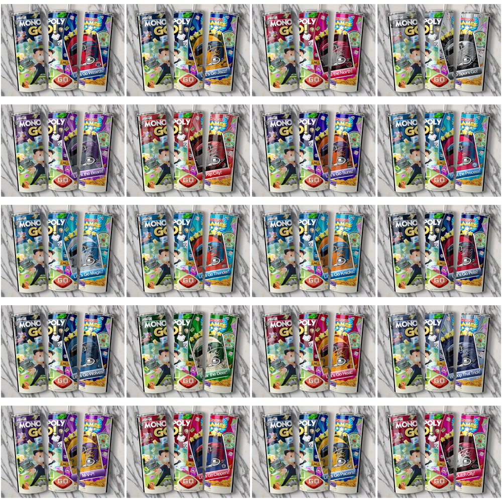 30 NBA Team Monopoly Go! Tumbler Wraps - JPG Bundle
